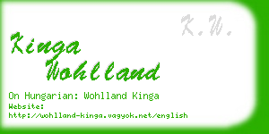 kinga wohlland business card